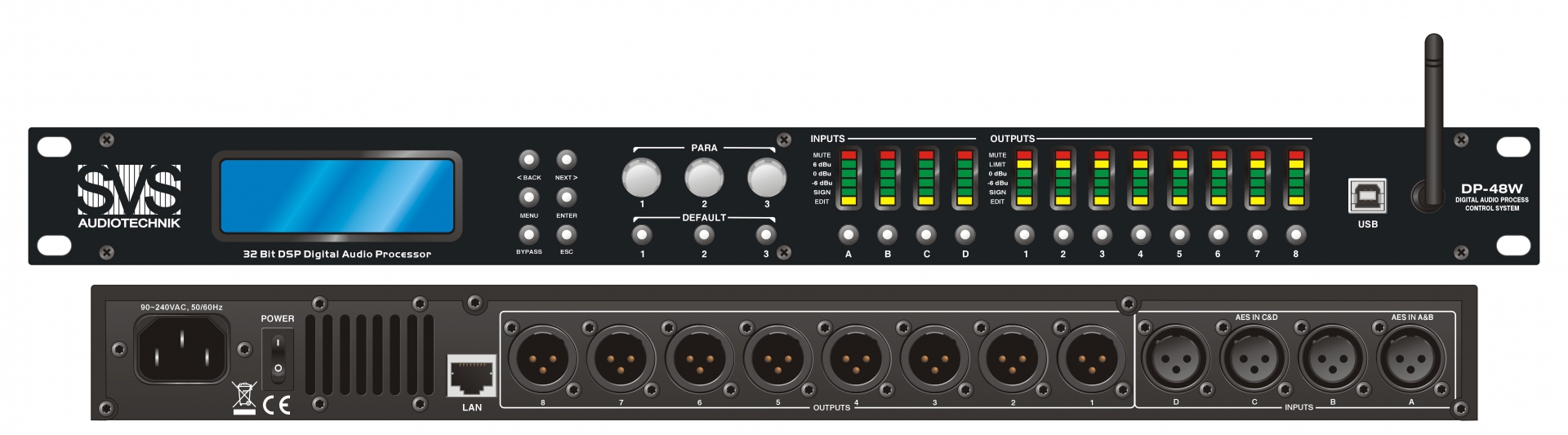 SVS Audiotechnik DP-48W Цифровой процессор: 4 входа 8 выходов в Астрахани