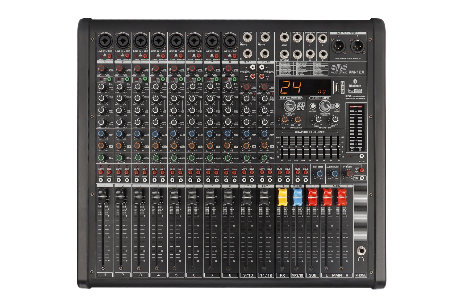 SVS Audiotechnik mixers PM-12A Активный аналоговый микшерный пульт, 12-канальный в Астрахани